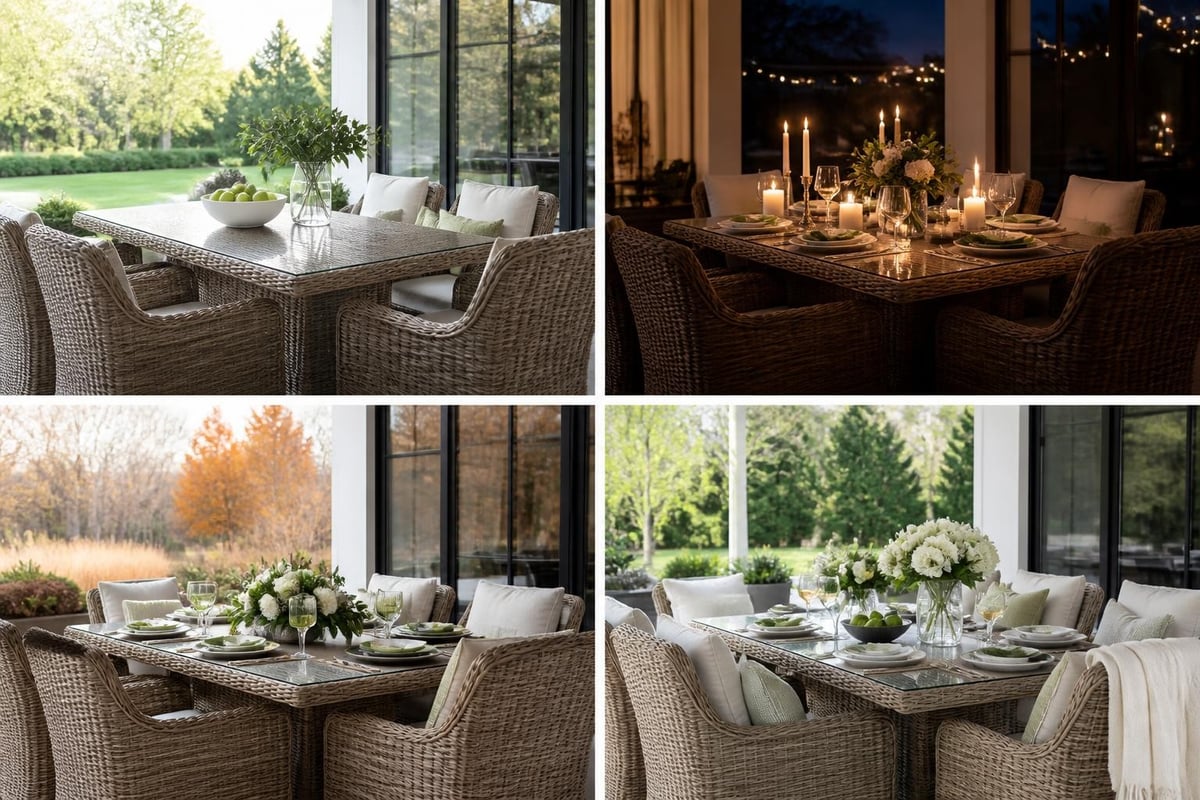 Outdoor dining atmosphere