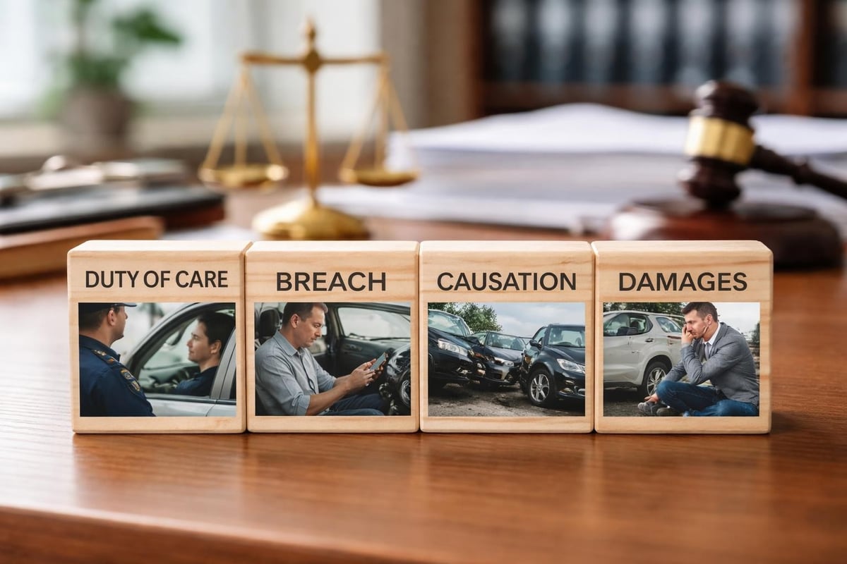 Negligence elements in motor vehicle cases