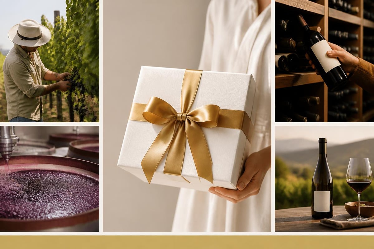 Vineyard estate gift bottles