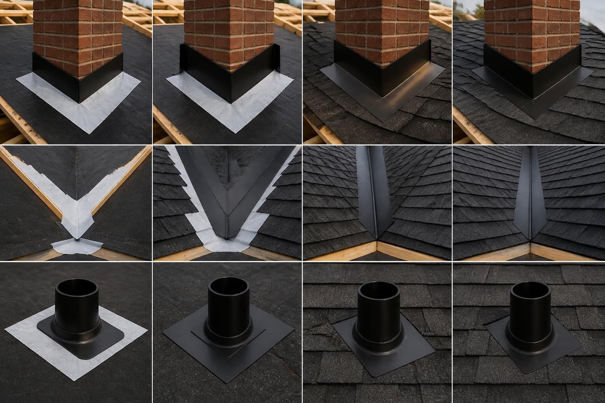 Roof flashing installation
