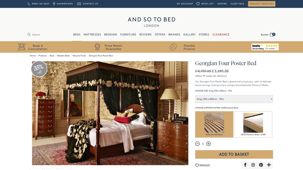 9 Stunning Luxury King Size Bed Designs to Elevate Your Room - And So To Bed Georgian Four Poster