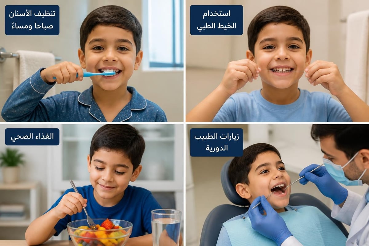 روتين العناية بالأسنان للأطفال