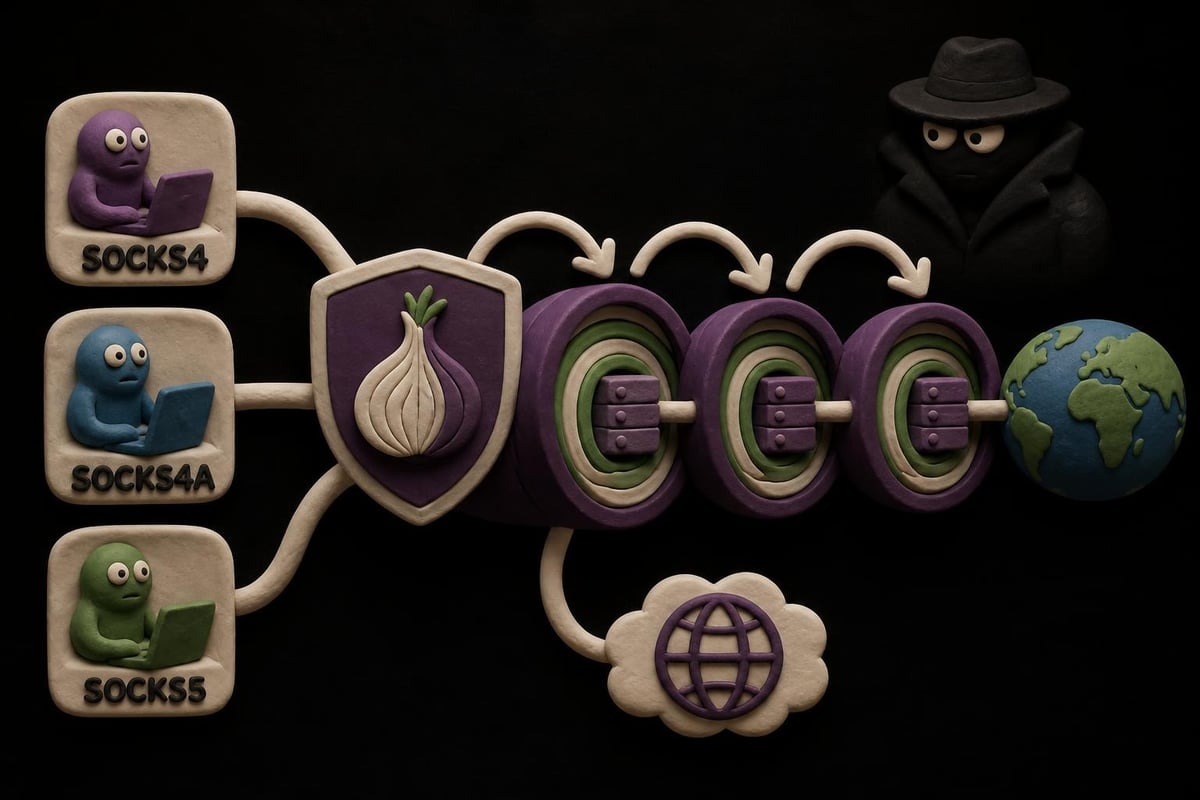 Tor SOCKS protocol architecture