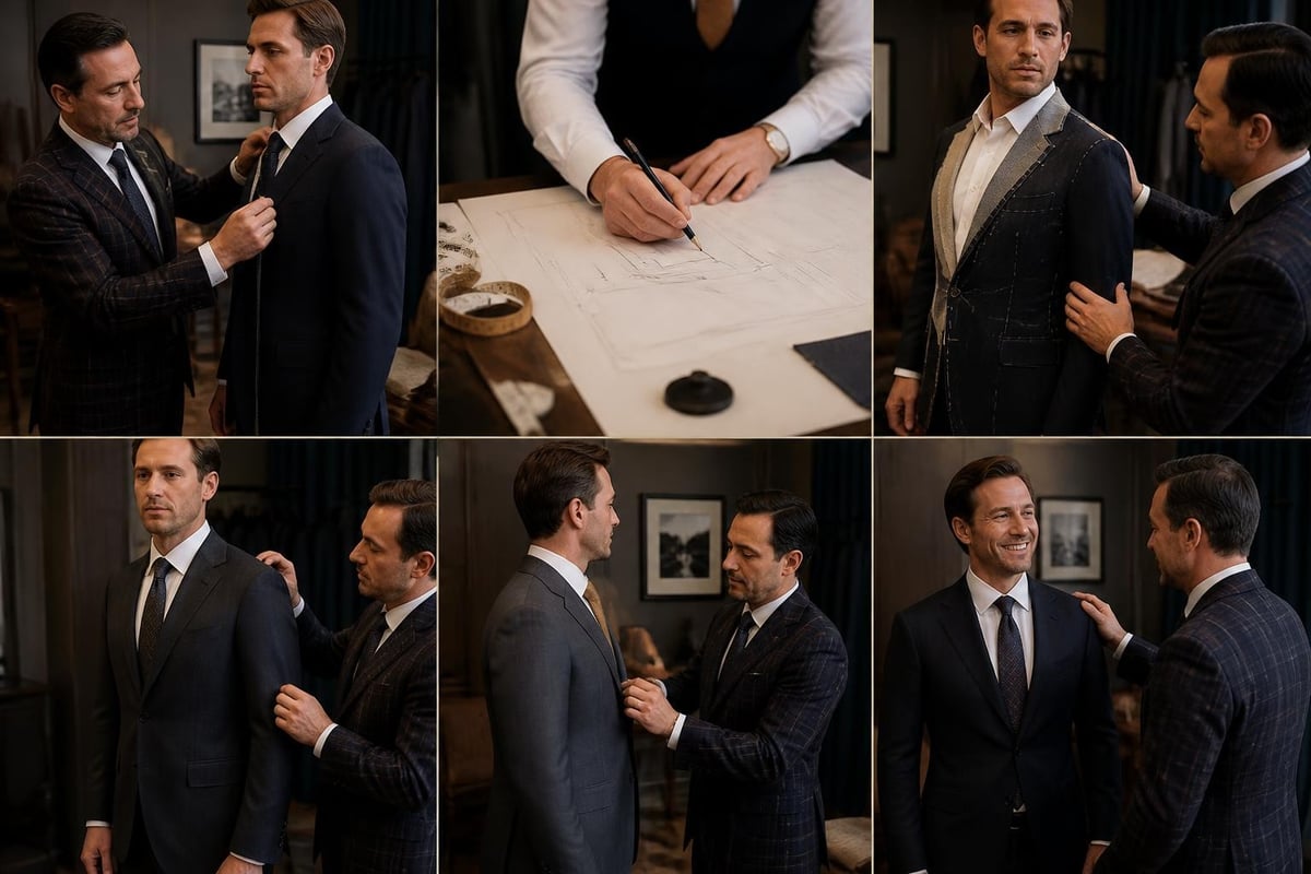 Bespoke tailoring process stages
