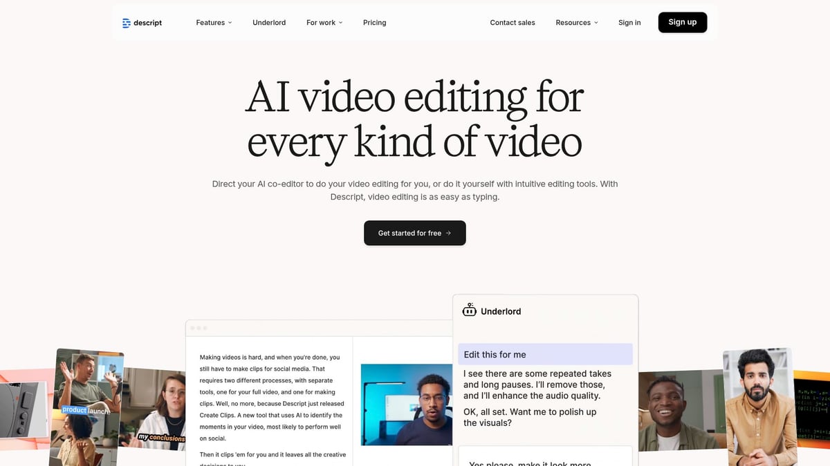 7 Game-Changing AI for Video Making Tools in 2025 - Descript