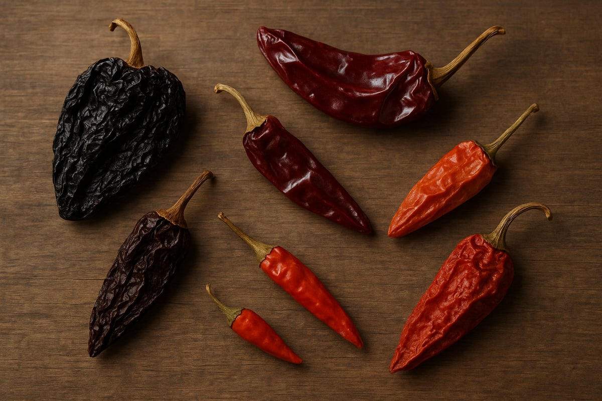 Panorama des variétés de piments séchés