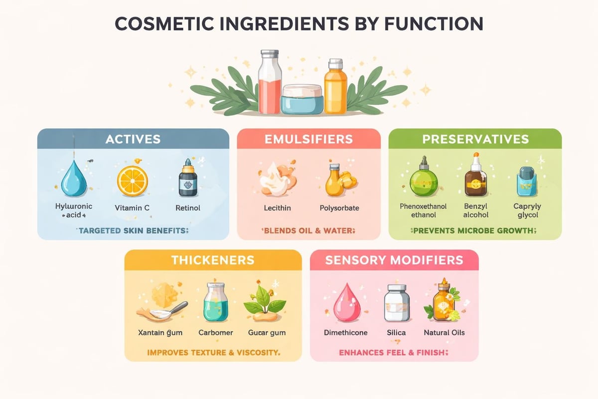 Cosmetic ingredient categories