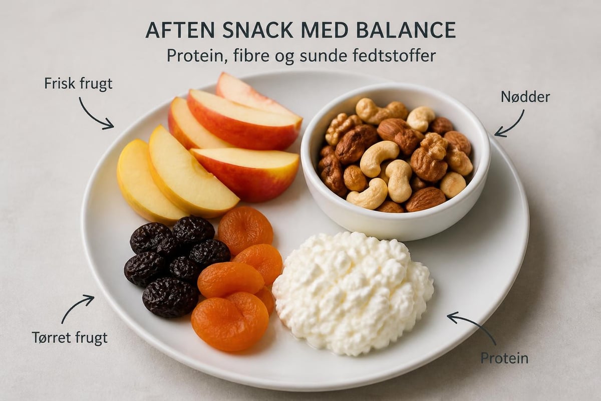 Balanced evening snack portion
