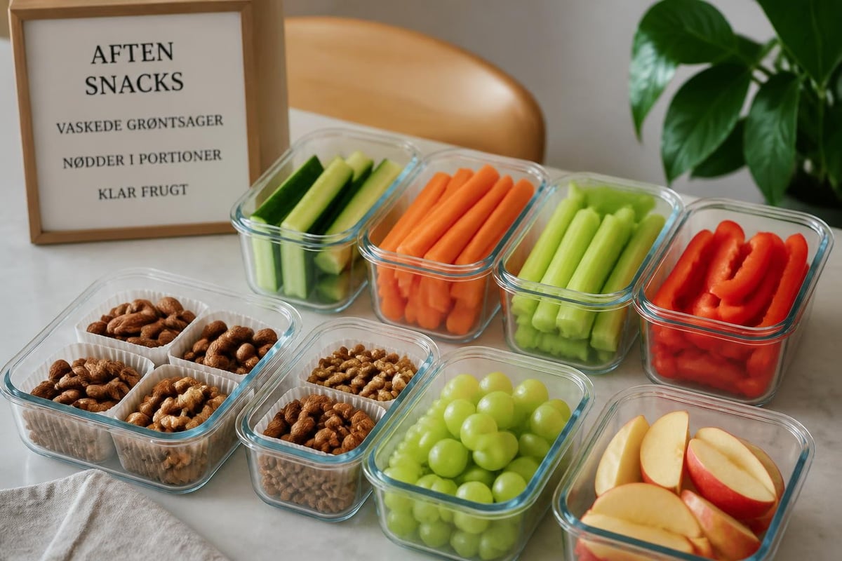 Meal prep for evening snacks