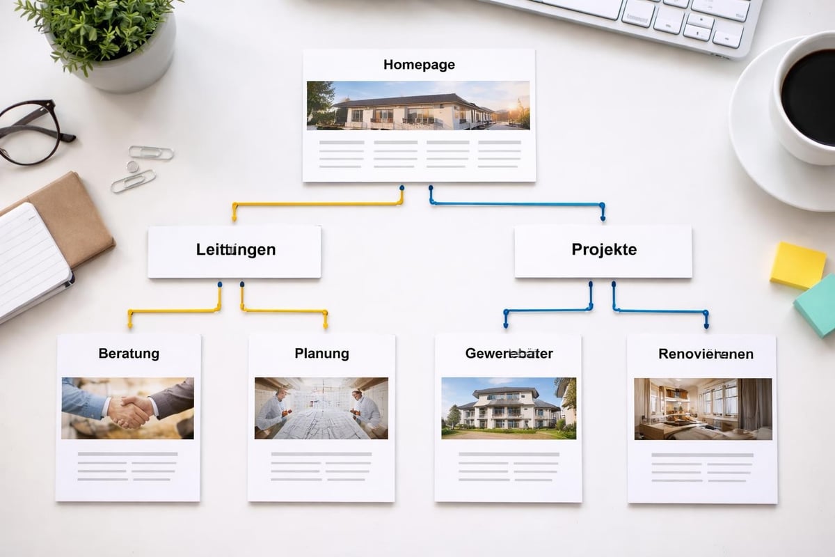 Website-Struktur Hierarchie