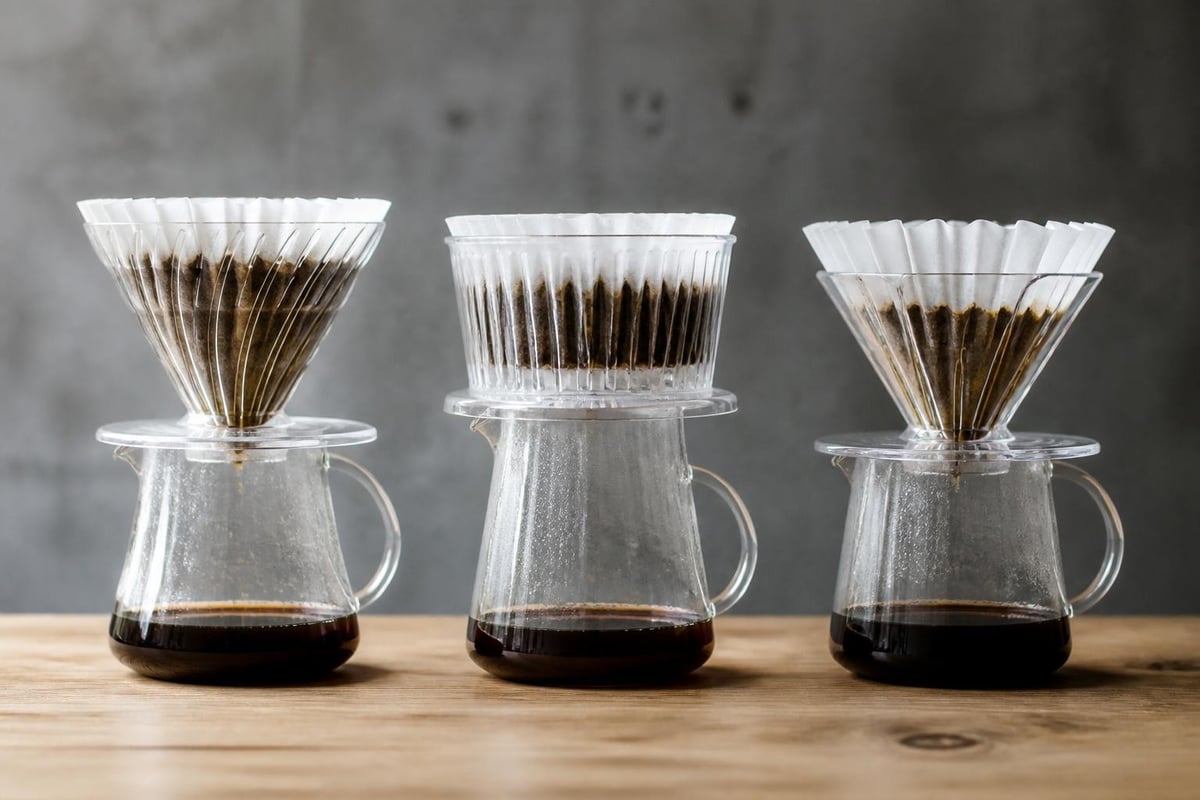 Pour over dripper types comparison