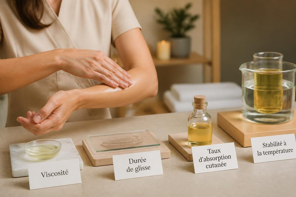 Texture testing massage oils