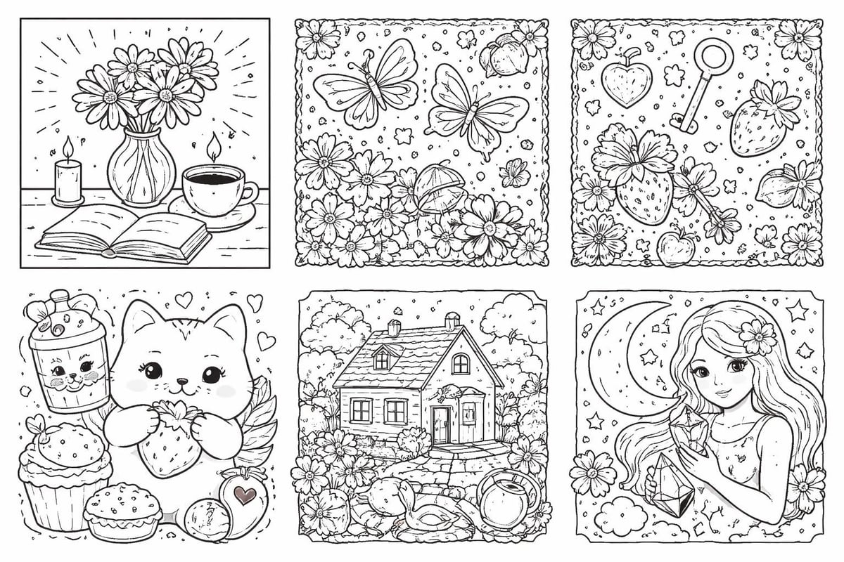 Trending coloring page styles