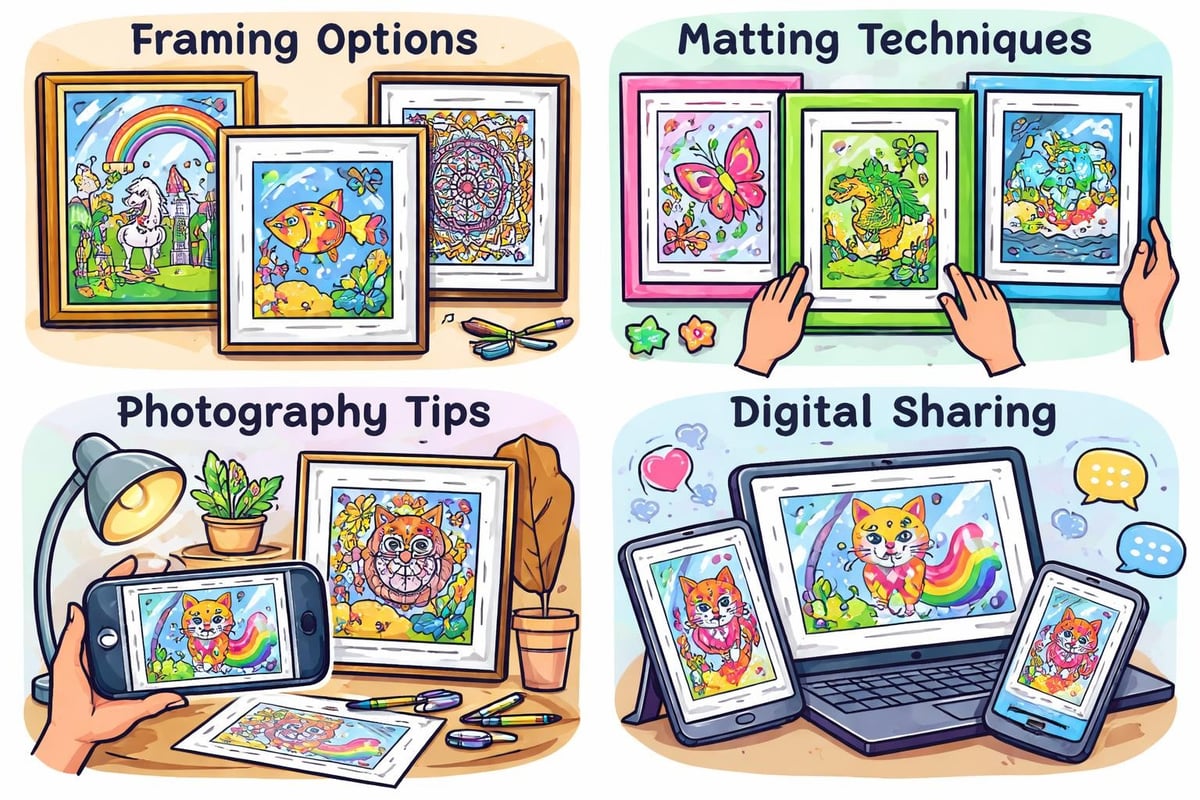 Displaying finished coloring pages