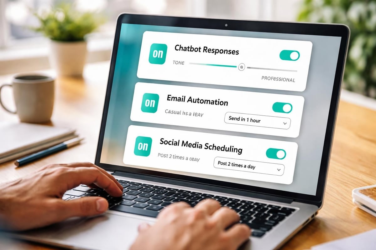 Small business AI tools dashboard