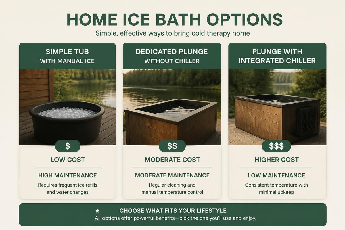 Ice bath setup comparison