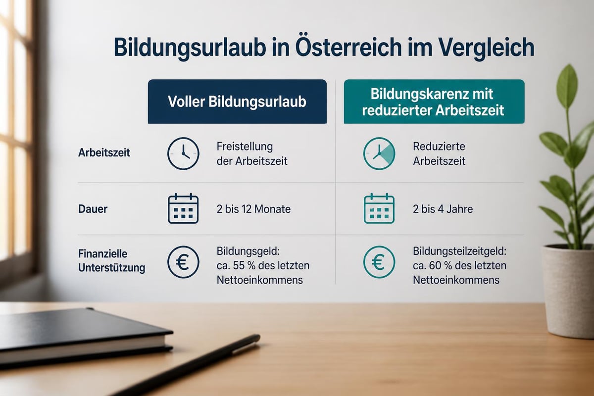 Bildungskarenz und Bildungsteilzeit Modelle