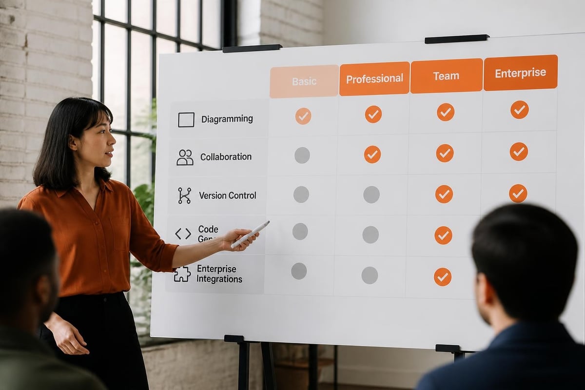 Software Design Software: Tools & Selection Guide 2026 Feature comparison matrix