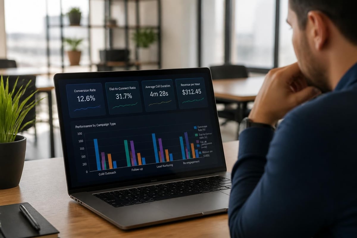 Outbound calling metrics dashboard