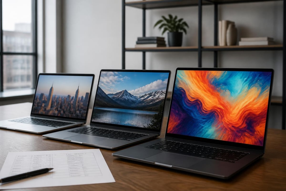 Display specifications comparison