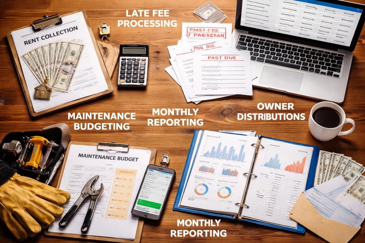 Property rent company financial workflow