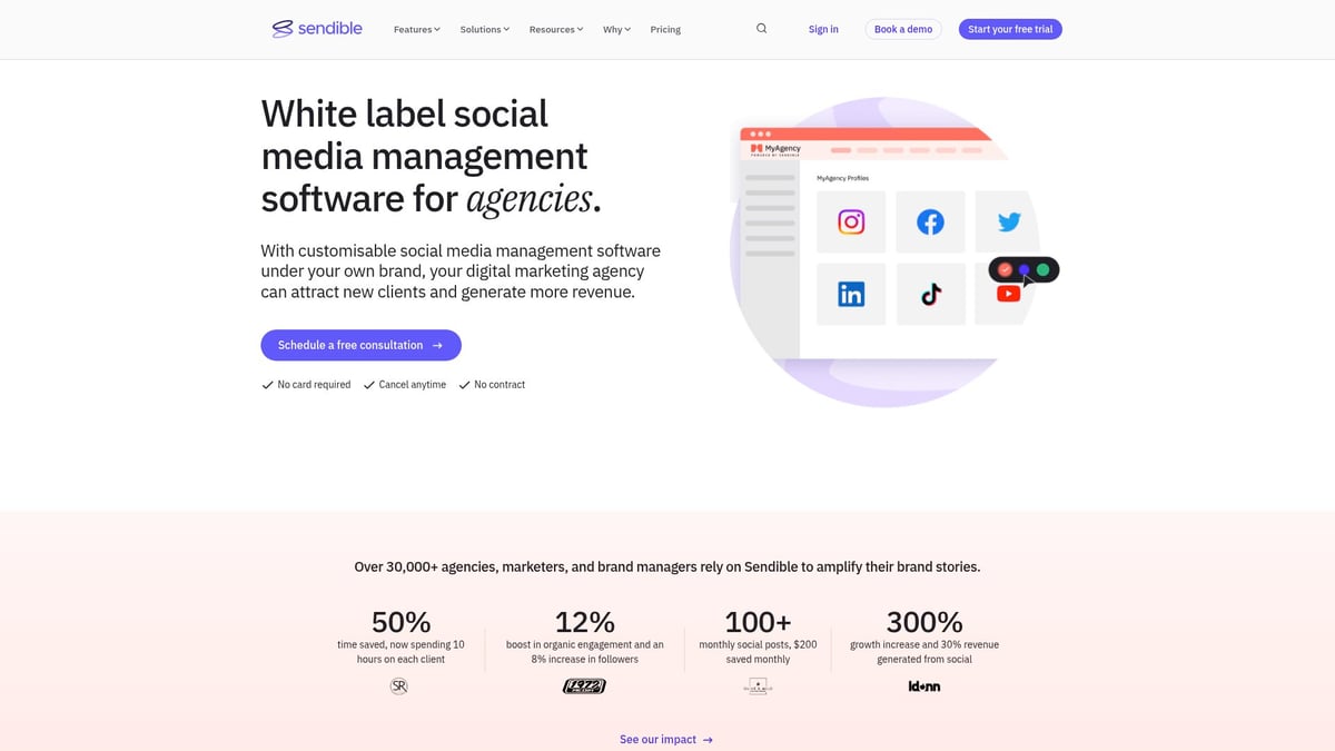 7 Top White Label Social Media Management Tools for 2025 - Sendible