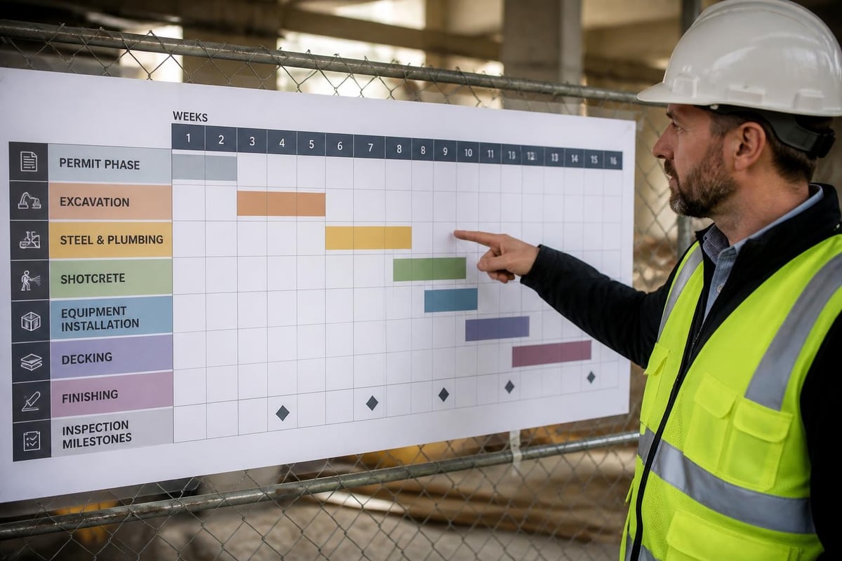 Pool construction timeline