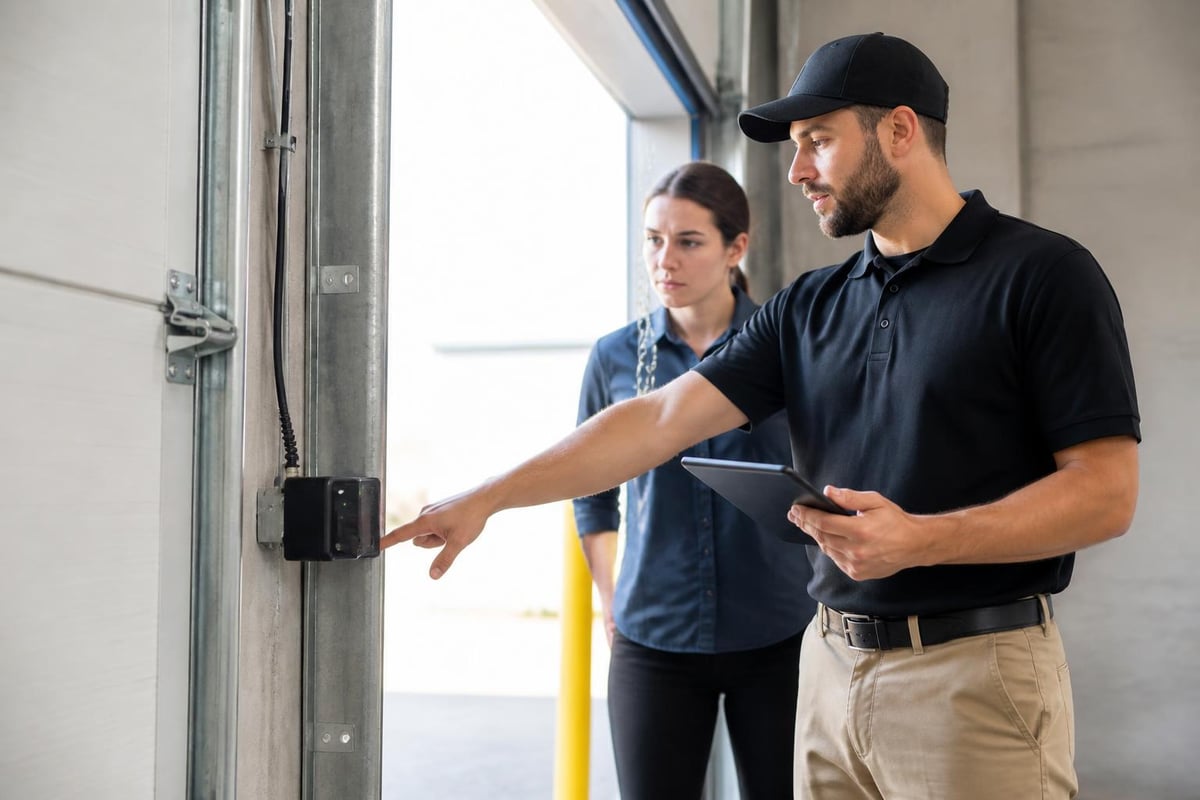 Commercial overhead door safety protocols