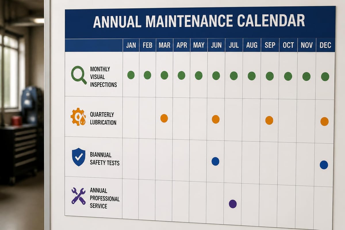 Overhead door maintenance schedule