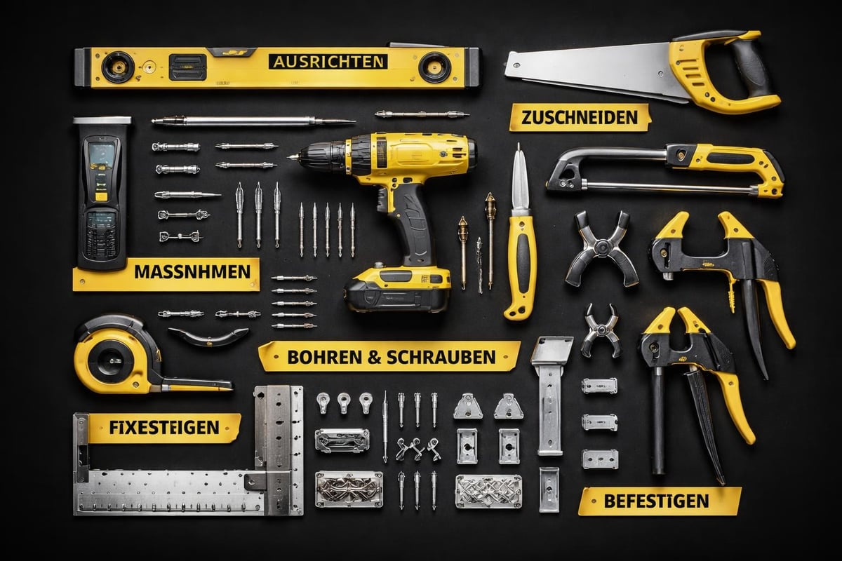 Essential tools for kitchen assembly