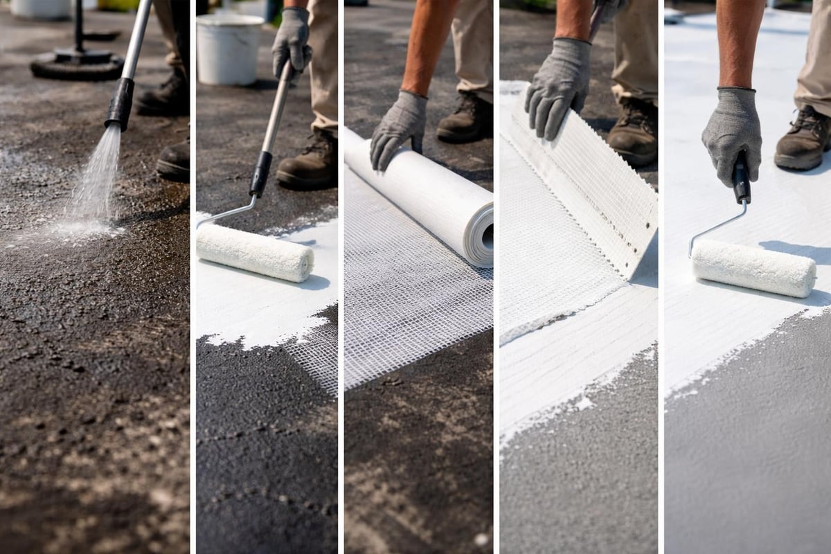 Restoration coating application process