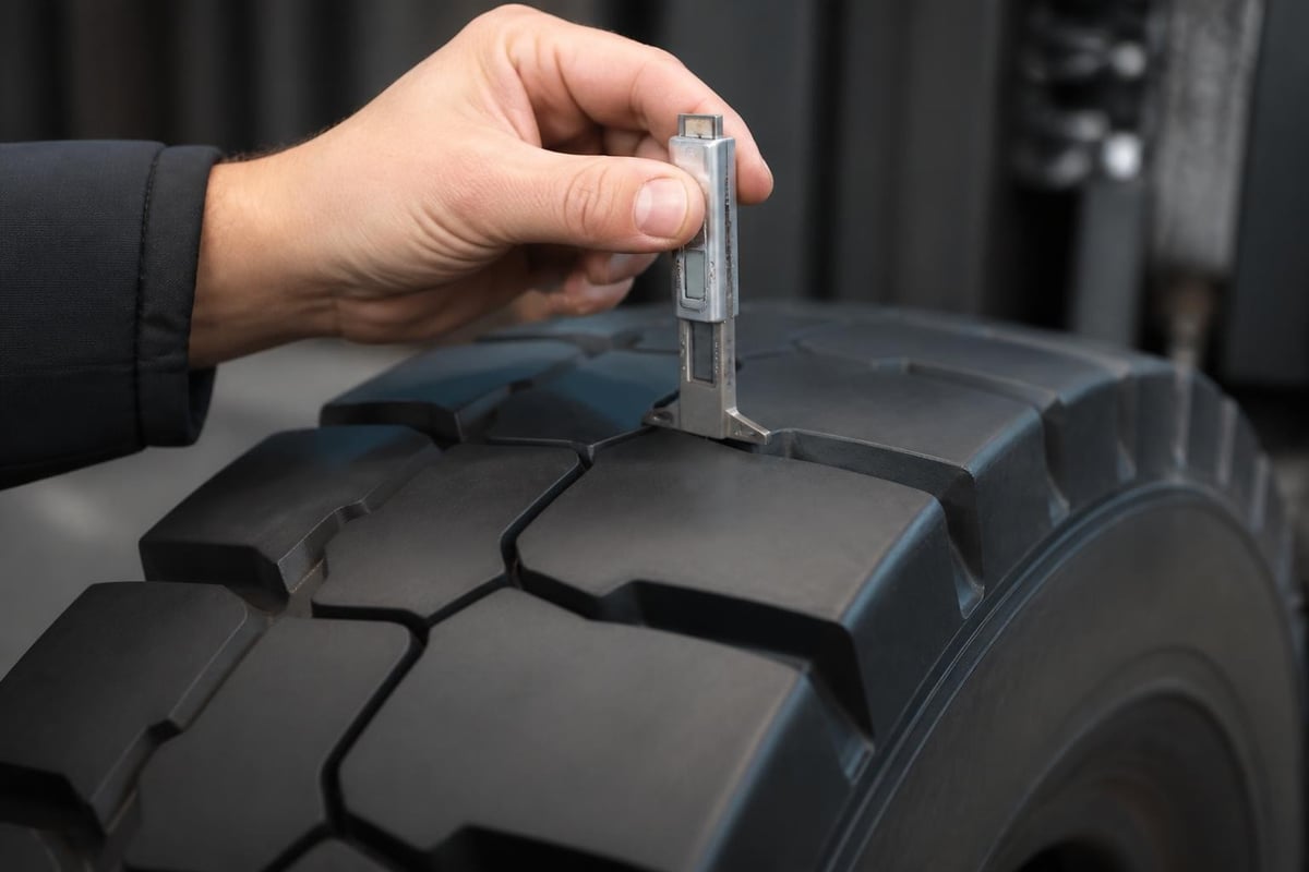 Solid tyre wear indicators
