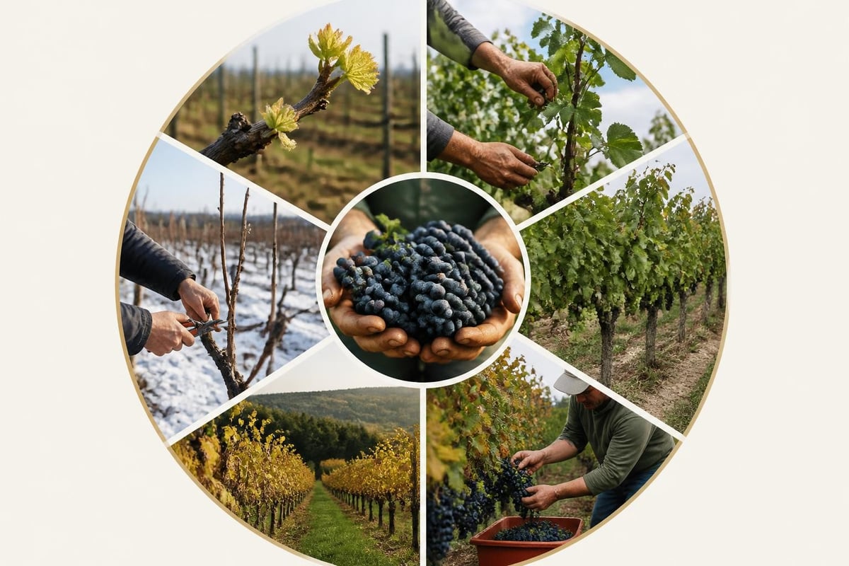 Seasonal vineyard work cycle