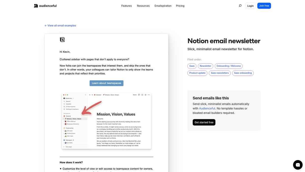 7 Inspiring SaaS Email Marketing Examples for 2026 Success - Notion Newsletter Campaign