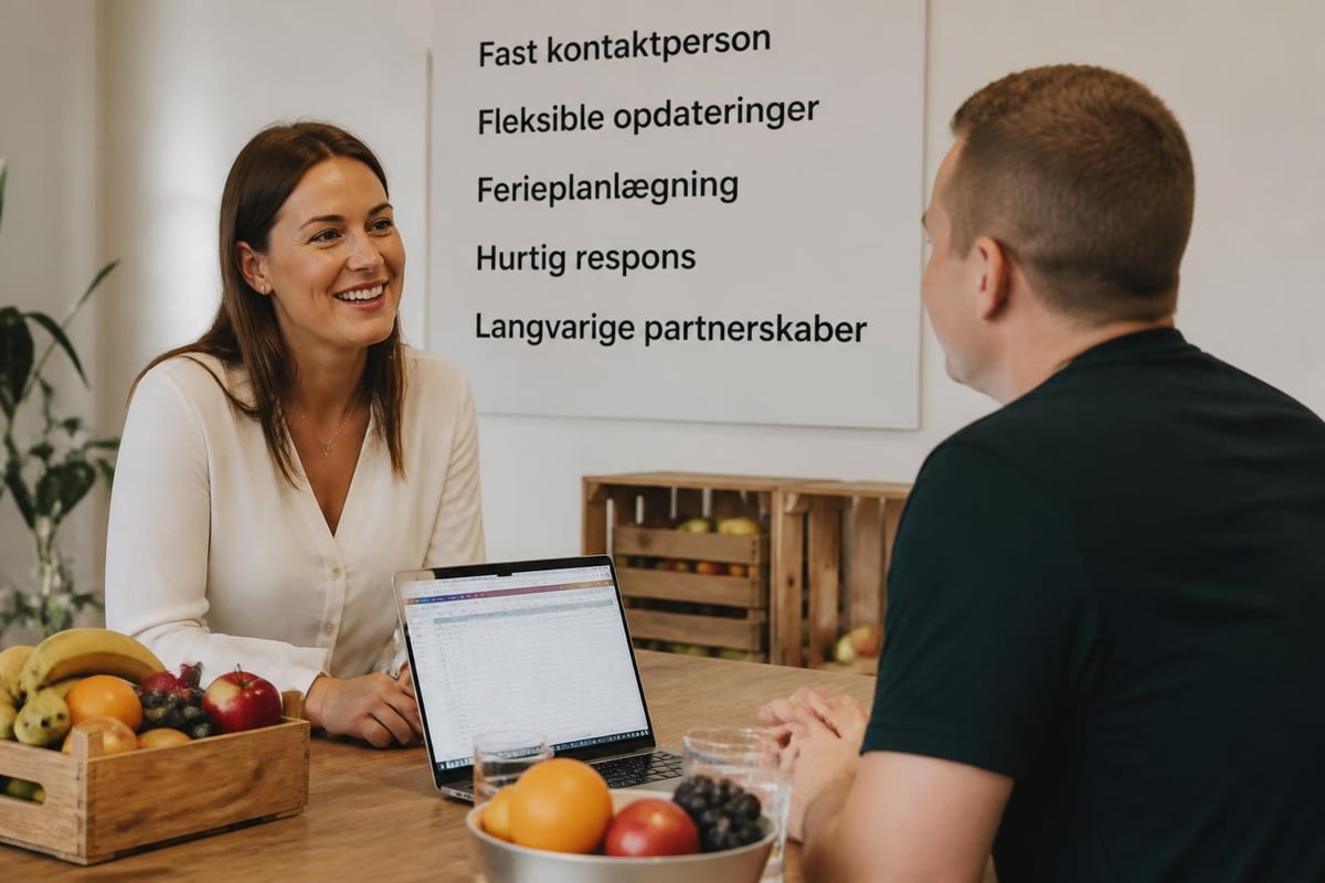 Serviceniveau ved frugtordning