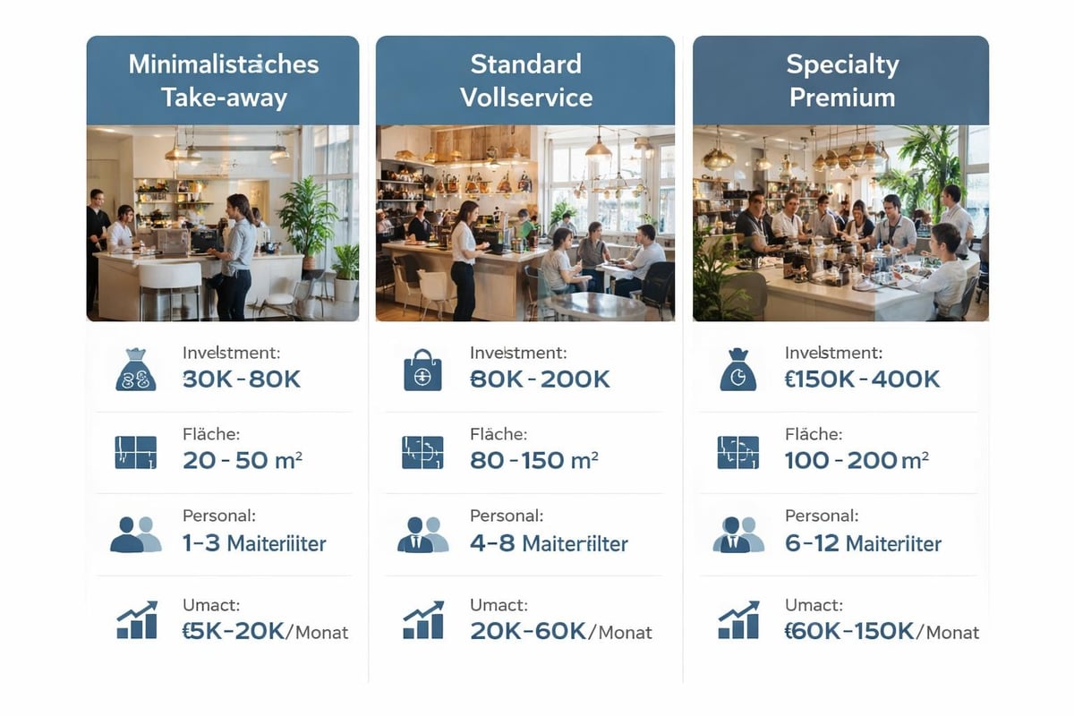 Café Kostenvergleich Konzepte