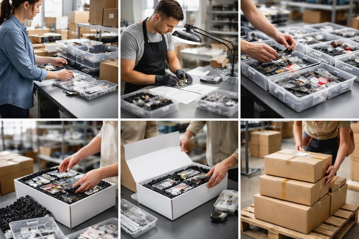 Kitting workflow stages