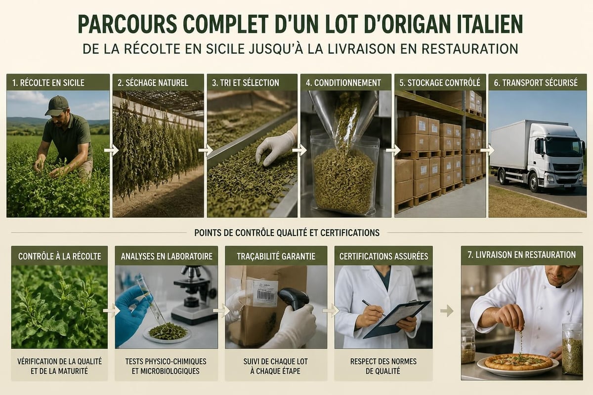 Chaîne de traçabilité des herbes aromatiques
