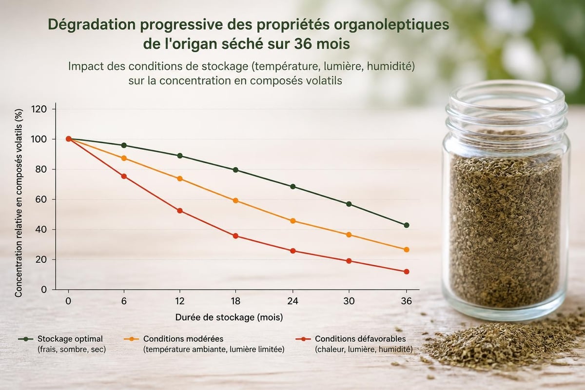 Évolution qualitative des herbes séchées