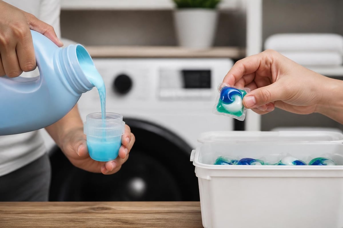 Liquid detergent versus capsule technology