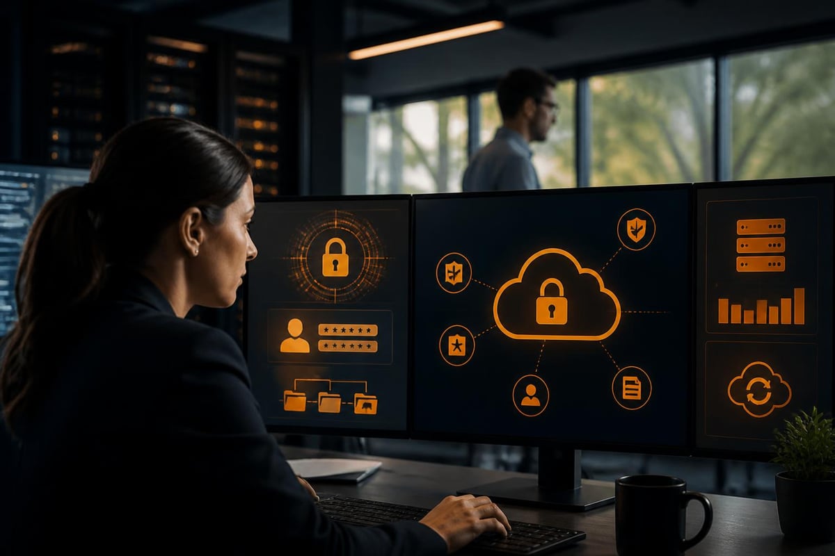 Cloud security layers protecting data