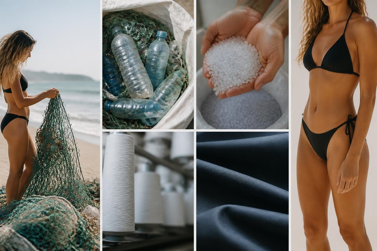 Sustainable surf bikini materials