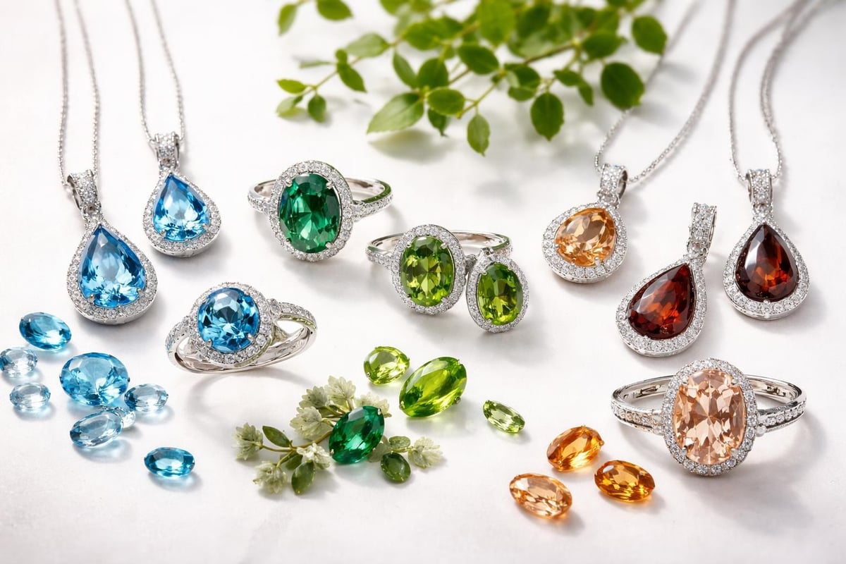 Gemstone and silver pairing