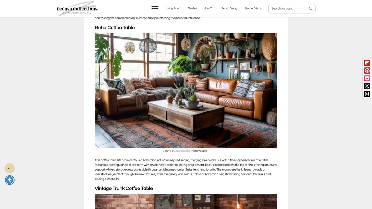 10 Best Industrial Coffee Table Designs for Modern Homes 2025 - Boho Industrial Coffee Table