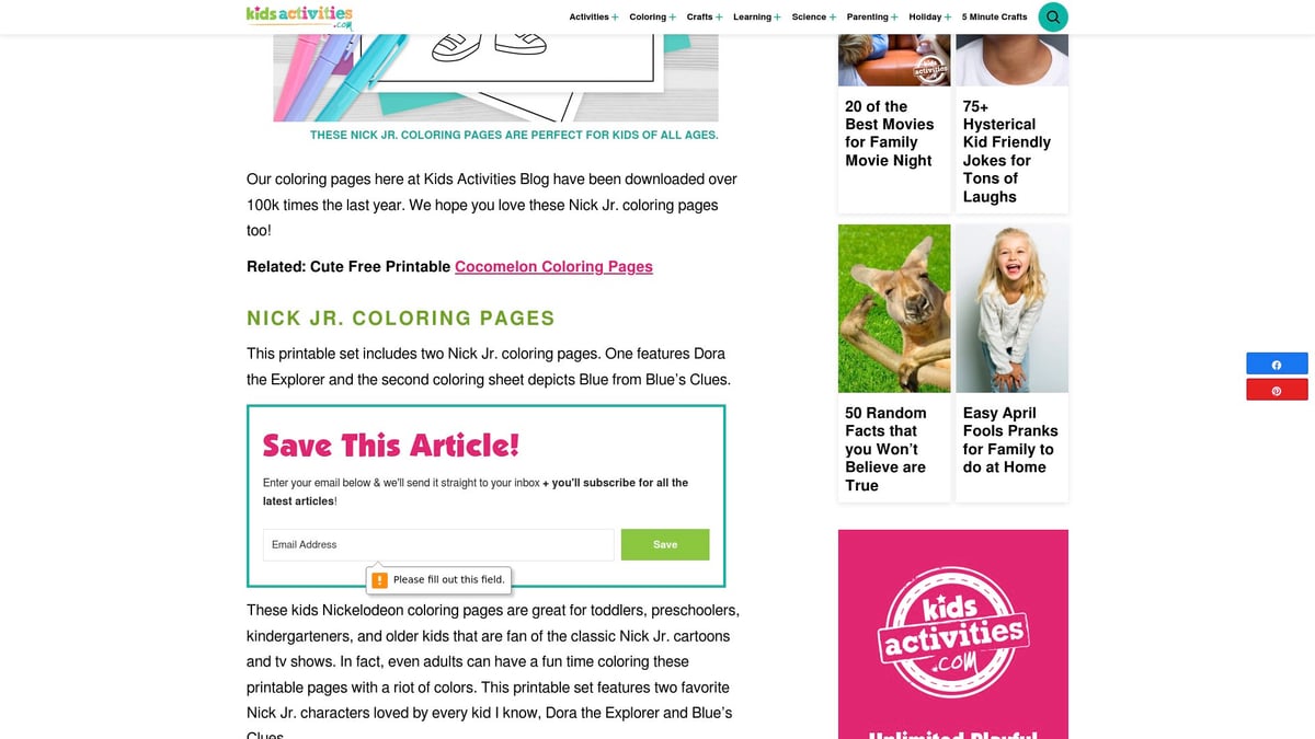 Top 7 Nick Jr Coloring Pages Kids Will Love in 2026 - Dora the Explorer Adventure Coloring Page