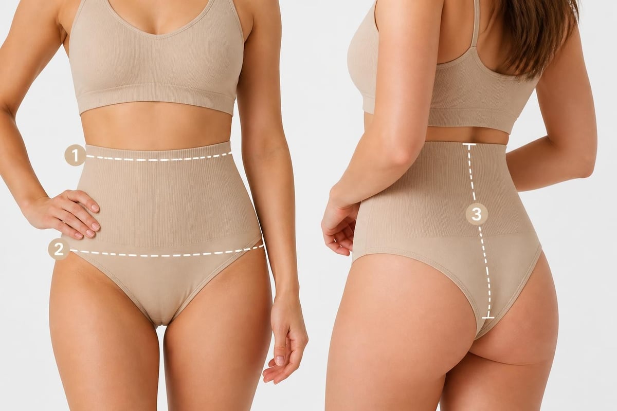 Proper thong sizing measurement points