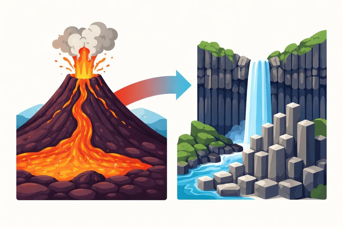 Basalt column formation process