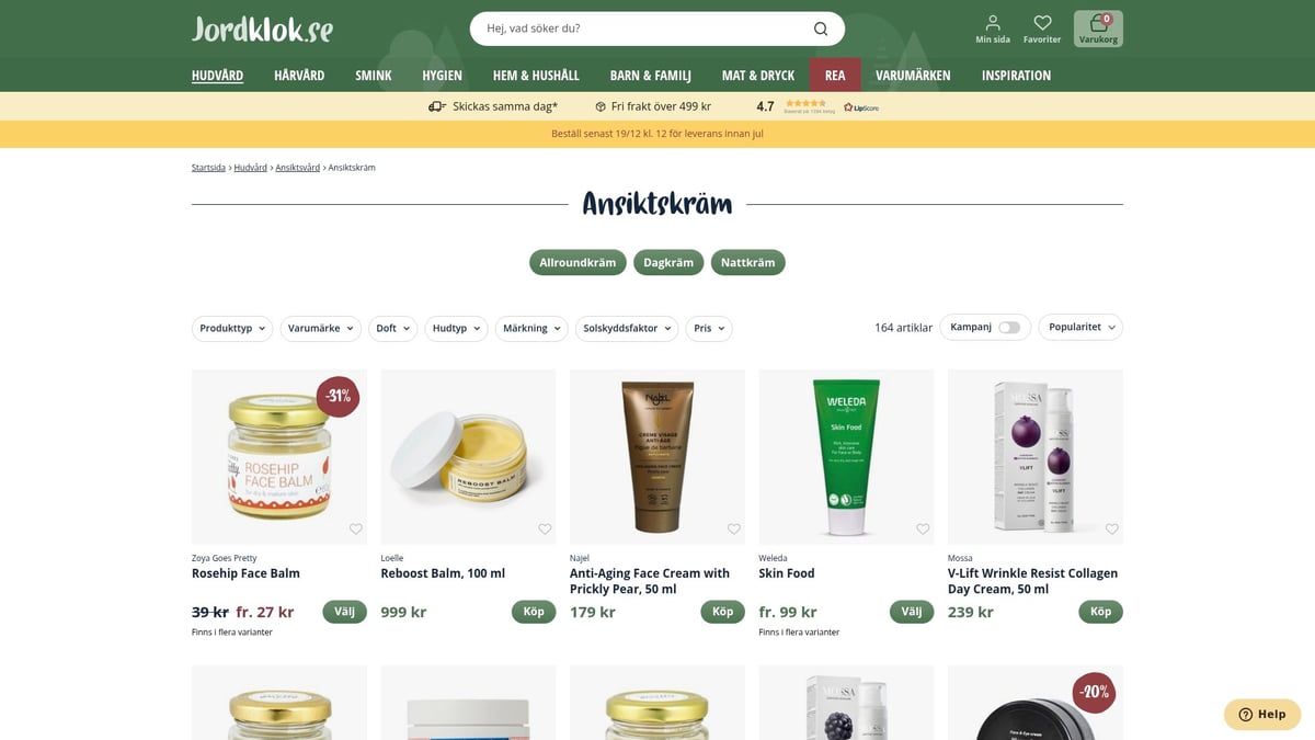 7 parasta luonnollista kasvovoidetta raikkaalle iholle 2026 - Weleda Skin Food Light