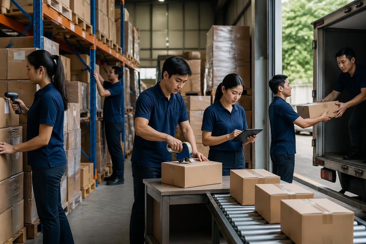 Ecommerce warehouse workflow stages