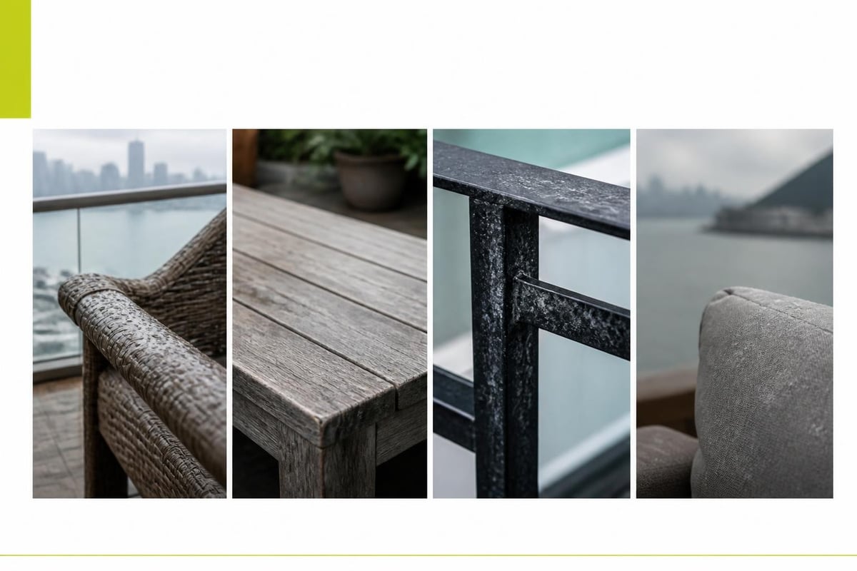 Climate-resistant materials for balcony chairs